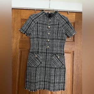 NWOT SHEIN tweed black and white dress